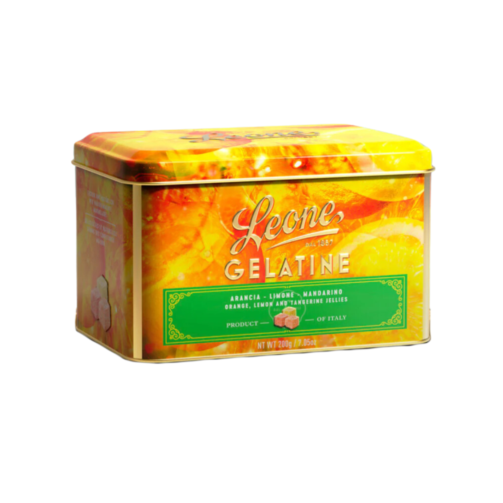 Caramelle Morbide Cubifrutta Agrumi Pastiglie Leone Latta da 200 g Latta Small