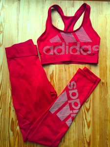 adidas sports bra and leggings set