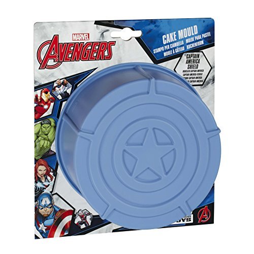 Marvel Kuchen Form: Silikon: Captain America Shield, Blau