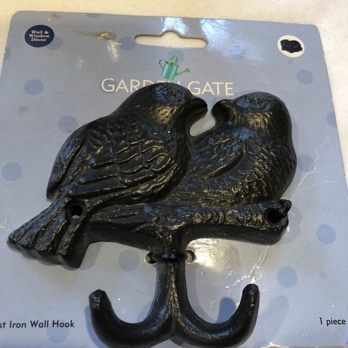 Cast Iron Garden Birds Coat Hooks Hook Rack Towel eBay