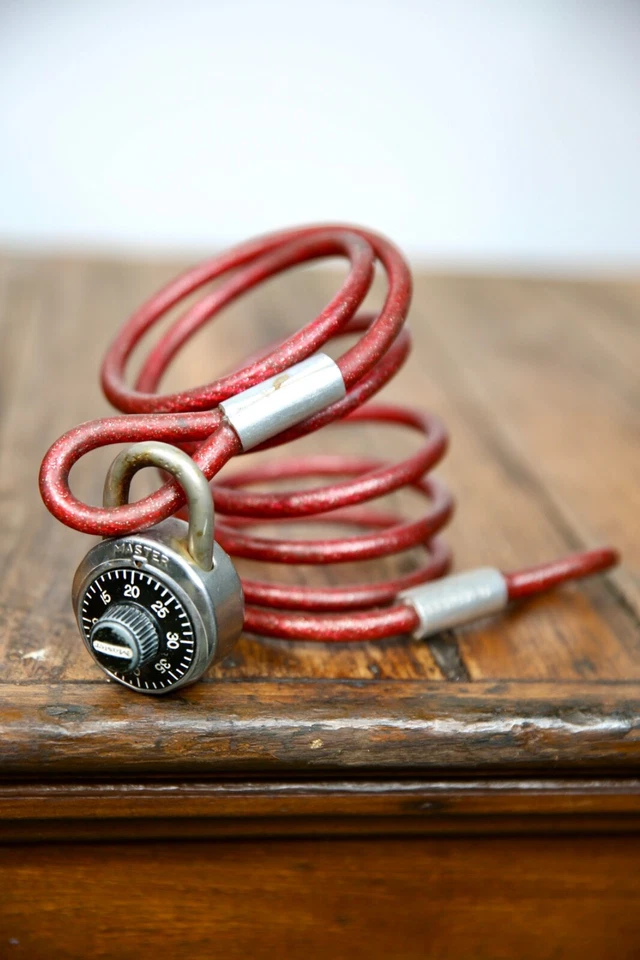 Vintage Schwinn Approved Combo Lock Cable Master Lock Apple Krate Stingray bike - Image 2 of 4