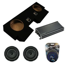 Kicker 43CVT102 10" CompVT CVT10 Subwoofer Dual Sub Box w/ 46CXA18001 Mono Amp