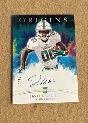 2021 Panini Origins - Rookie Autographs Jaylen Waddle #RA-JW Turquoise /25 Auto
