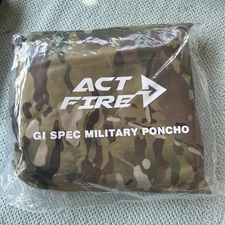 Act Fire Military Army Tactical Grade Waterproof Poncho New