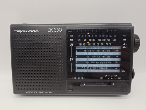 Vintage Realistic DX-350 AM/FM Long & Short Wave Radio Receiver Tested WORKS!
