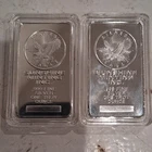 Sunshine Minting 2x 1 oz .999 Fine Silver Bars Eagle Design, 2 oz Total
