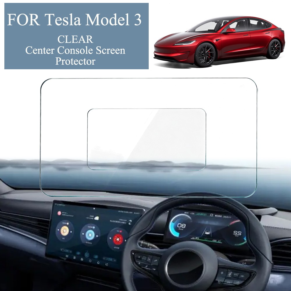For New 2024 Tesla Model 3 Highland Tempered Glass Screen Protector Pack