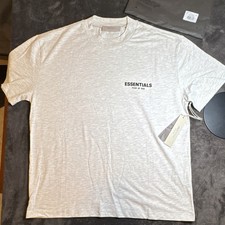 Fear of God Essentials Light Oatmeal Men's Cotton T-Shirt Small 