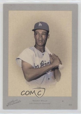 2005 Donruss Studio Portraits Zenith White 19/70 Maury Wills #SP-96 7ov