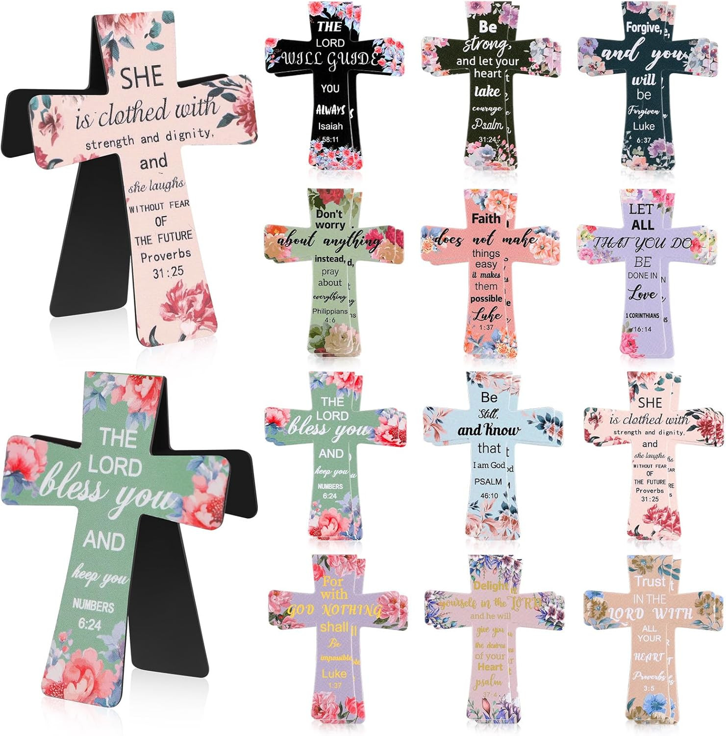 24 Pcs Magnetic Bookmarks Christian Bible Gift for Mother's Day Book Markers ...