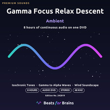 Gamma Focus Relax Descent Audio DVD Isochronic Tones Ambient Wind 8 Hours Unwind
