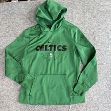 Boston Celtics Hoodie Youth XL Green NBA Basketball Nike Dri Fit Pullover