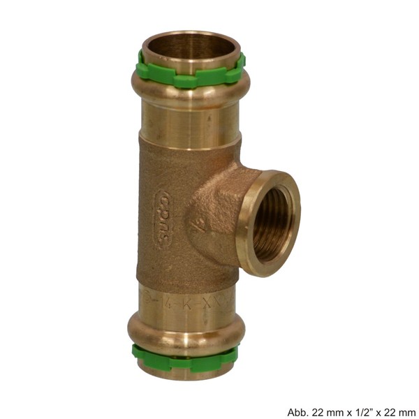 "Vsh Sudopress Kupfer/Rotguss SP4130GV T-StüCk Mit Ig, 28Mm X 1/2\" X 28Mm"-image