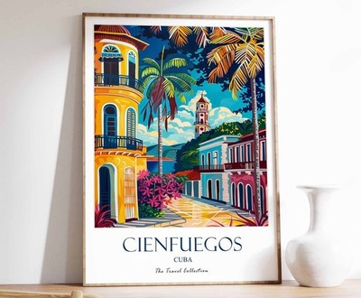 12_Cienfuegos Poster, Cienfuegos Travel Print, Cuba Travel Art, Tropical Decor,