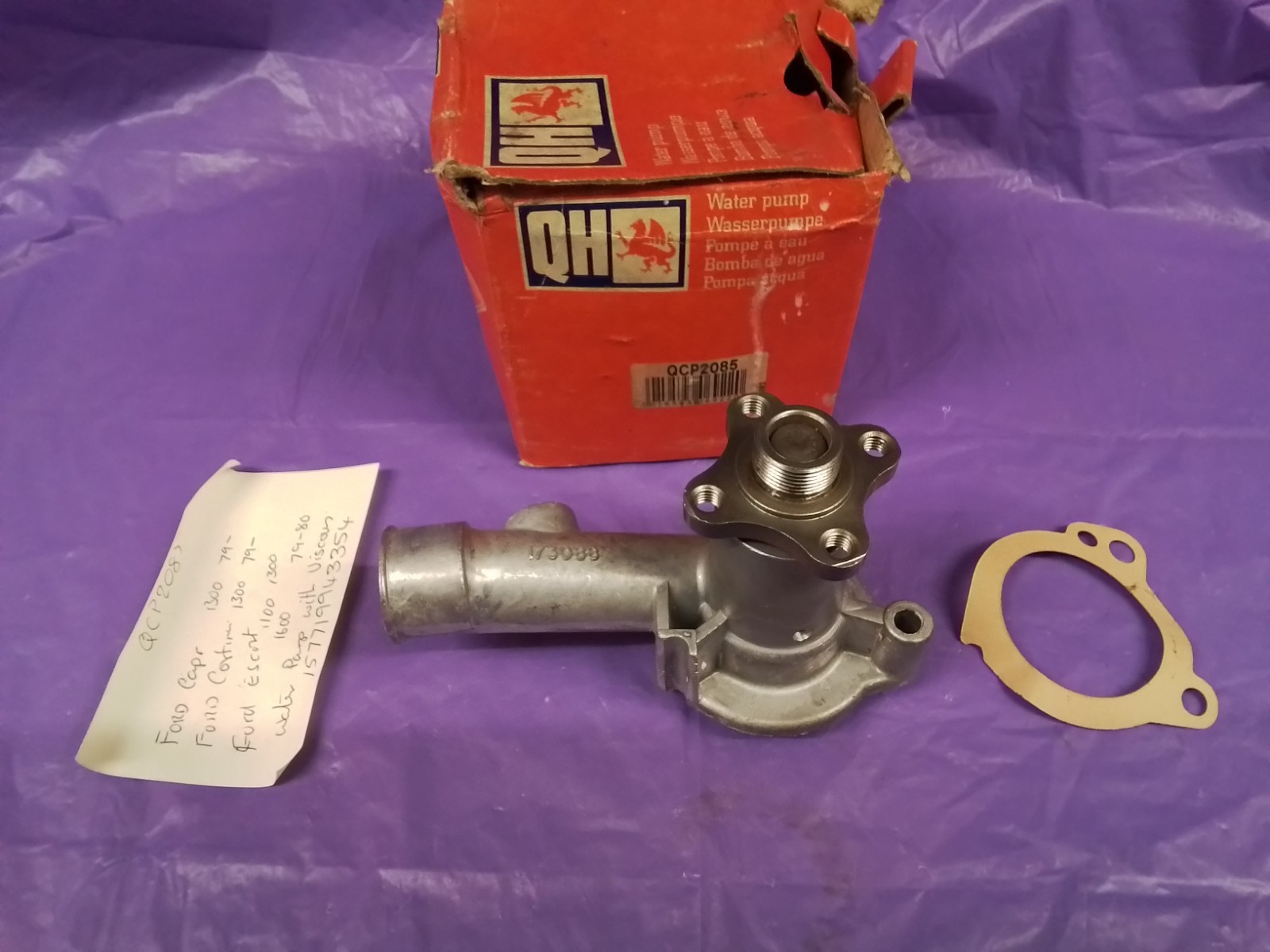 Water Pump Fits  Ford  Capri  Escort 1100 1300 1600 WITH VISCOUS 1979-ON