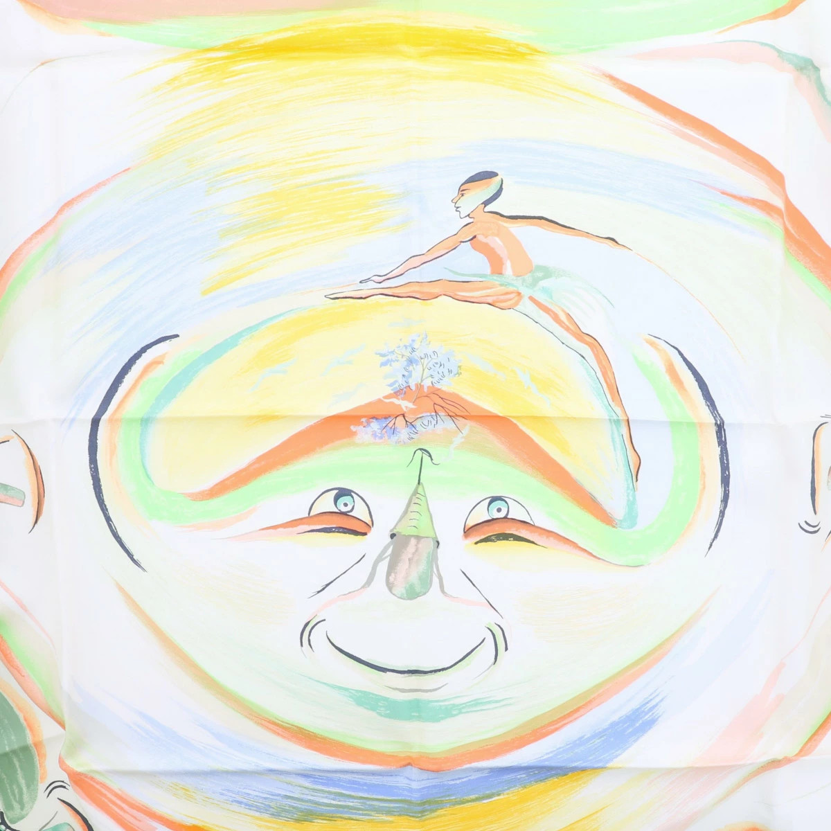 Hermes Large Scarf Carre 90 Smiles in Third millenary Silk r0_0209