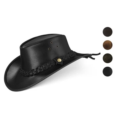 Western Reiten Cowboy Leder Hut Black Forest Fox TEXAS Unisex in versch. Farben - Bild 1 von 4