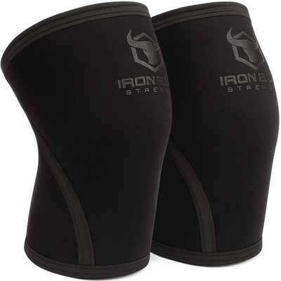 Iron Bull Strength 7mm Knee Sleeves, Pair, Compression Support for Lifting