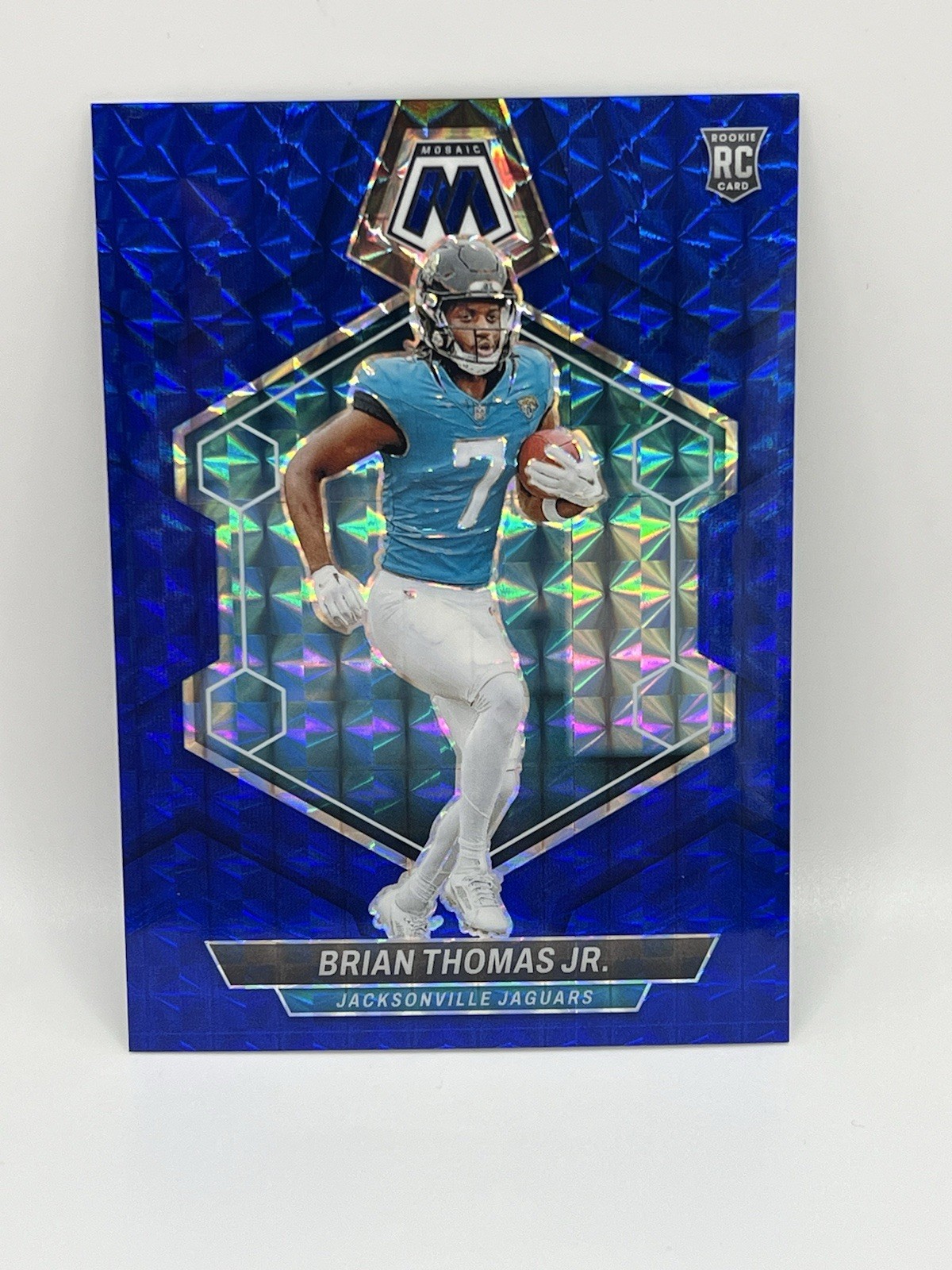 2024 Panini Mosaic Rookies Brian Thomas Jr. #323 Blue Mosaic Prizm /99 (RC)