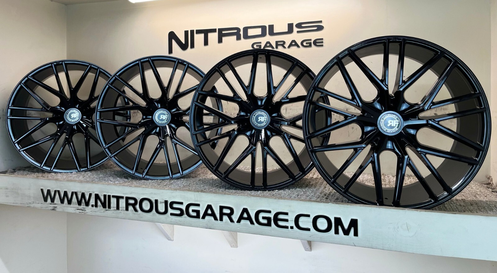 22 BLACK CONCAVE STAGGERED RF13 WHEELS FITS BENTLEY CONTINENTAL GT GTC 2003-2018