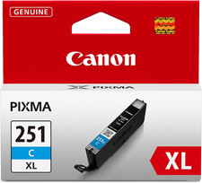 Canon Genuine Cyan Ink Tank, Compatible with MG6320, IP7220  CLI-251XL