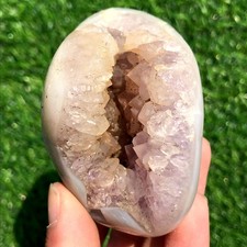 260G Natural Amethyst Agate Crystal Mineral Specimen Freeform Energy Healing