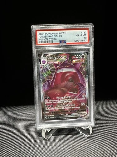 ENGLISH POKEMON SWORD & SHIELD FUSION STRIKE #157 GENGAR VMAX PSA 10 🔥📈