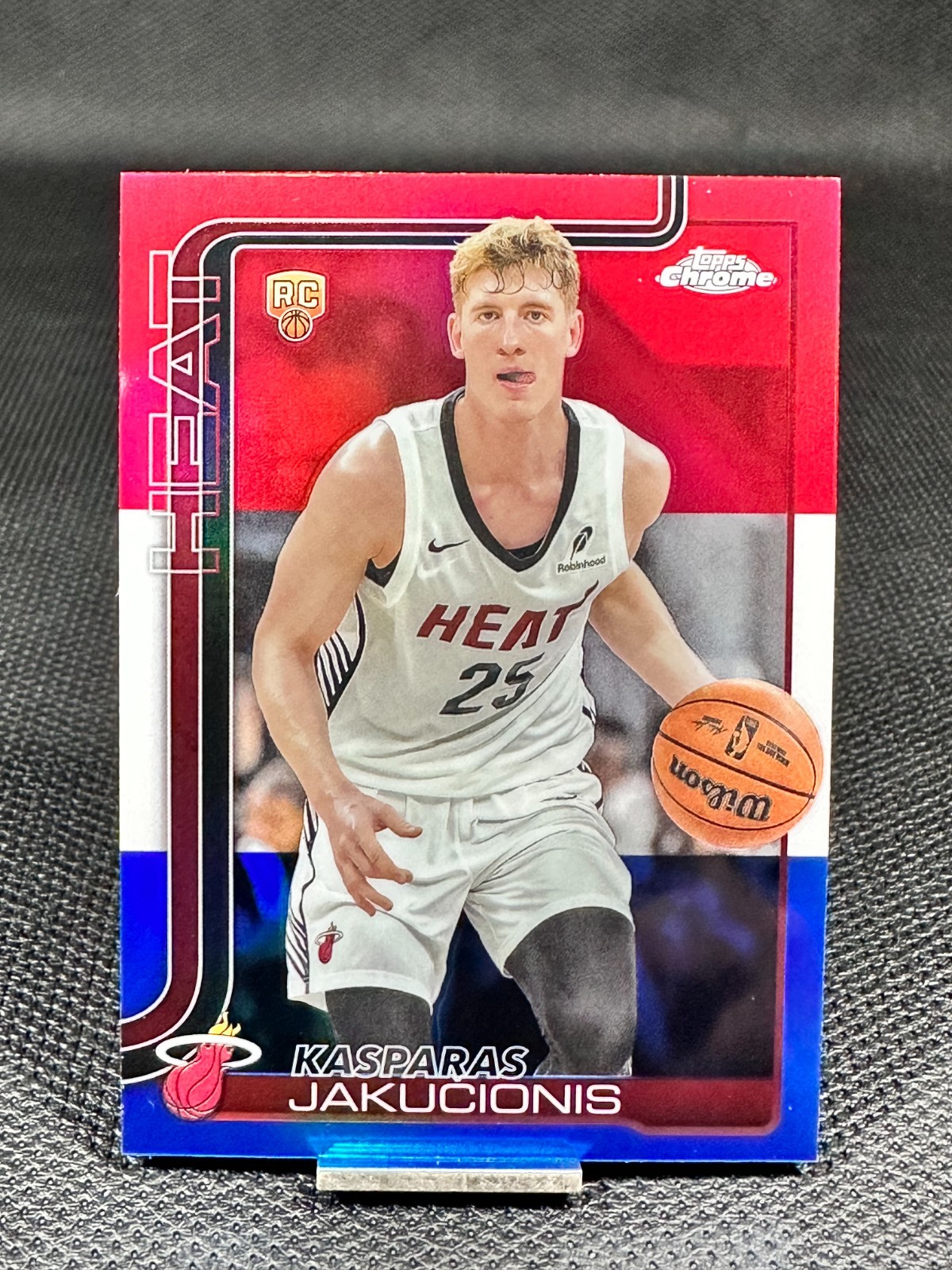 2025-26 Topps Chrome KASPARAS JAKUCIONIS RC Red White & Blue Refractor #270