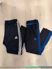 Boys' Medium Adidas Classic 3-Stripes Tricot Track Pants with Zip Pockets