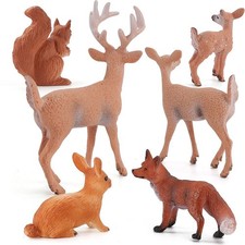 Rabbit Cake Toppers Fox Home Decor Artificial Miniature Toys Animals Figures
