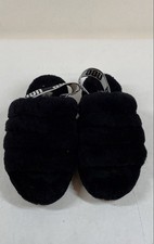 UGG Women's Fluff Slides Black Sandals Size 6