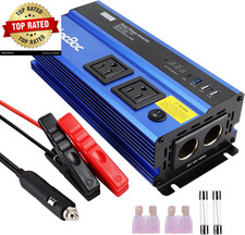 Power Inverter 12V to 110V 1000W: 1000 Watt Dc to Ac Converter Battery Inverters