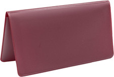 Burgundy Vinyl Checkbook Cover, Top Tear Personal Vinyl Checkbook Cover