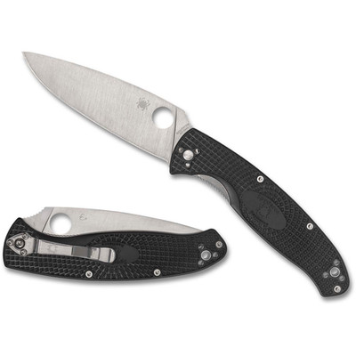 Spyderco Resilience Lightweight Folding Knife, SS Blade, Black FRN Handle
