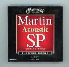 MARTIN ACOUSTIC SP Guitar Strings Phosphor Bronze Light Pack .012 - .054 MSP4100