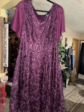 Alex Evenings Dress Size 12 Burgundy So Pretty