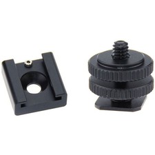 CAMVATE 1/4"-20 Hot Cold Shoe Mount 1/4"-20 Tripod Screw to Hot Shoe Mount