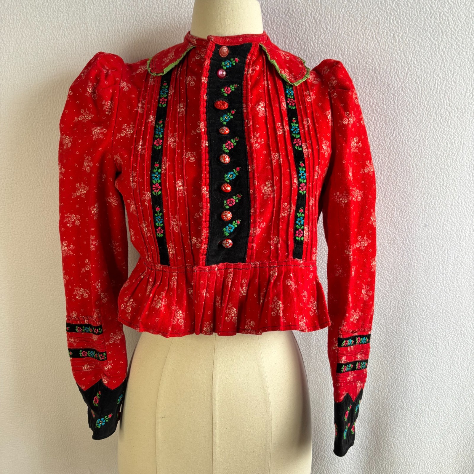 Vtg Hand Made Hungarian Transylvanian Széki Jacke… - image 2
