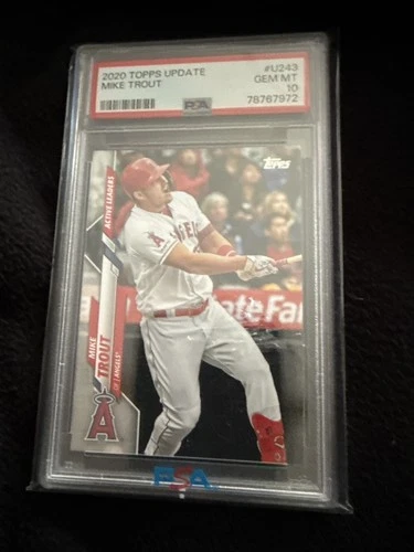 2020 Topps Update #U- 243 Mike Trout PSA 10 Gem Mint Angels