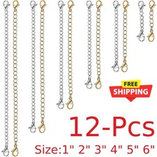 12 Pcs Extender /Safety Chain Extender Neckla...