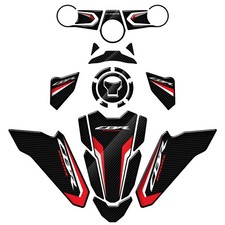 For Honda CBR650R 2019-2025 3D Carbon Yoke Tank Pad Protector Sticker Set