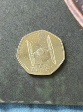2024 Star Wars Tie Fighter 50p Fifty Pence Coin BU Stained