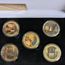 Brand New 5pc 250th Anniversary Coin Set Declaration Of Independence 1776-2026