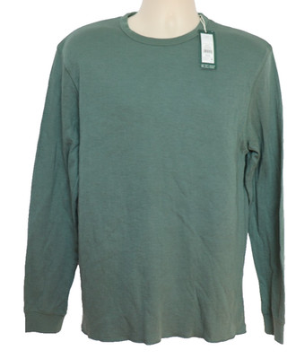 *NEW* Alpine Design Mens 'Peak LS Duofold Crew' shirt in faded evergreen, Size M