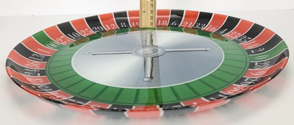 Luminarc Casino Ruleta Nocturna 12.5" Bandeja Redonda de Vidrio para Servir Hombre Cueva Foto 4 de 4