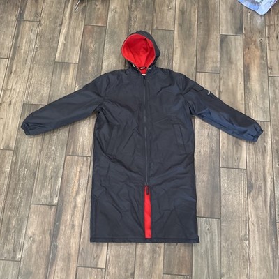 Adoretex Jacket Small AdultBlack FullZip Parka Coat Swim Fleece Lined Water Polo