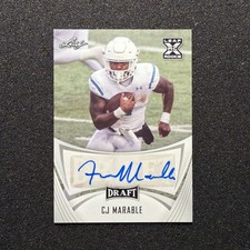 2021 Leaf Draft CJ MARABLE #BA-CJM Rookie AUTO - FOOTBALL CARD