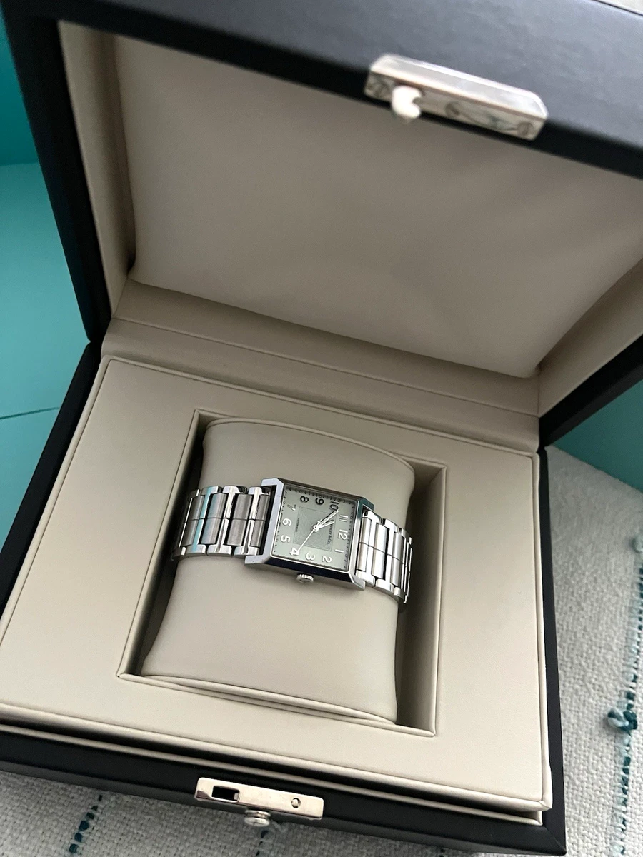 Tiffany & Co. Stainless Steel Band Rectangle Wristwatches for sale