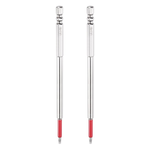 "2 StüCk TT10 Torx-Schraubendreherbit 1/4\" FüR Hex-SchäFt 6\" Magnetspitze"-image