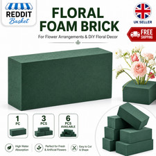 6x Premium Wet Florist Foam Bricks Floral Flower Fresh Display Arrangement UK